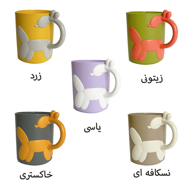 ماگ زیباسازان طرح زرافه مدل دسته دار